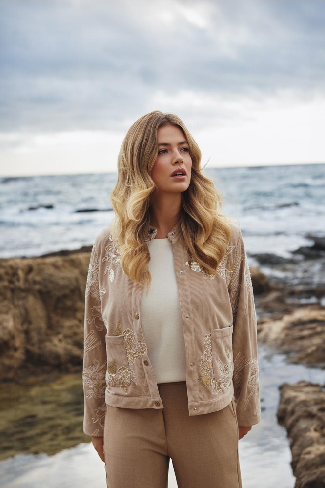 INGE JACKET 25NXJ01 014014 SAND/SAND
